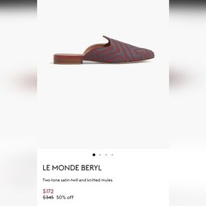 Le Monde Beryl mules ,size 41 fits 9.5